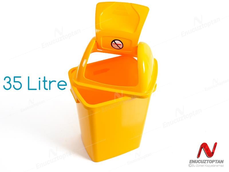 Şenyayla 4192 Kapaklı Çöp Kovası 35 Litre Plastik | ID4484 