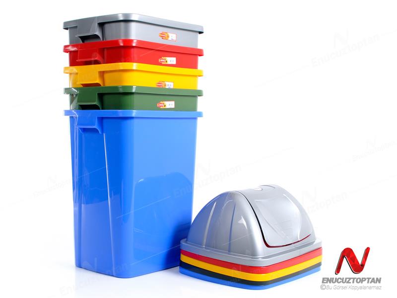 Şenyayla 4194 Kapaklı Çöp Kovası 65 Litre Plastik | ID4486 