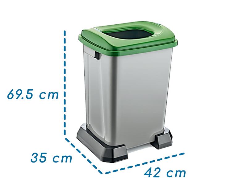 Şenyayla 4395 Geri Dönüşüm Çöp Kovası Kapaklı 50 Lt Plastik | ID4498