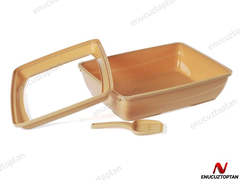 Şenyayla 5081 Açık Kedi Tuvaleti - Kedi Tuvaleti Kabı Kürek Hediyeli | ID2508