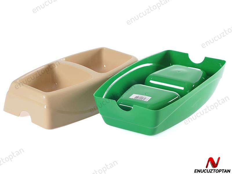 Şenyayla 5082 Evcil Hayvan Mama Kabı Büyük Boy 2 Gözlü | ID2506