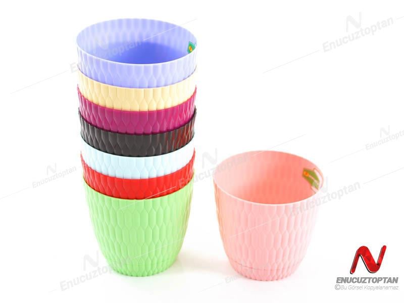 Şenyayla 5441 Desenli Dekoratif Çiçek ve Bitki Saksısı No:1 - 0.75 Litre | ID2893