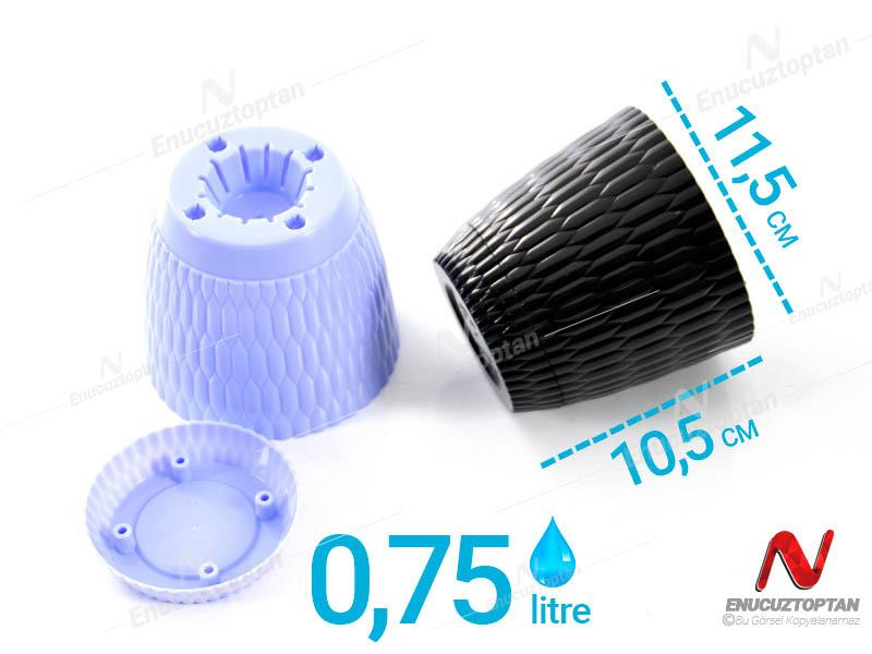 Şenyayla 5441 Desenli Dekoratif Çiçek ve Bitki Saksısı No:1 - 0.75 Litre | ID2893