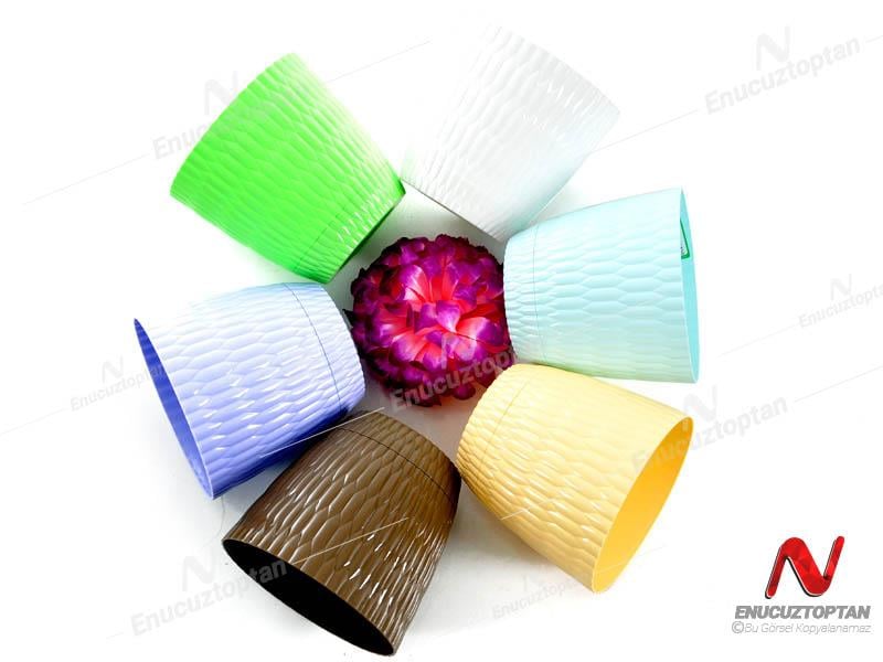 Şenyayla 5442 Desenli Dekoratif Çiçek ve Bitki Saksısı No:2 - 1.5 Litre | ID2894