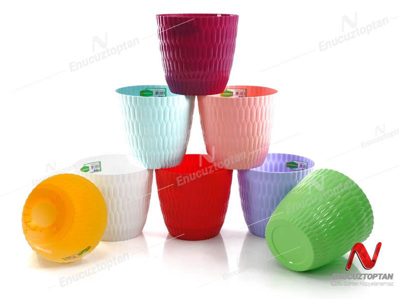 Şenyayla 5443 Desenli Dekoratif Çiçek ve Bitki Saksısı No:3 - 3 Litre | ID2895