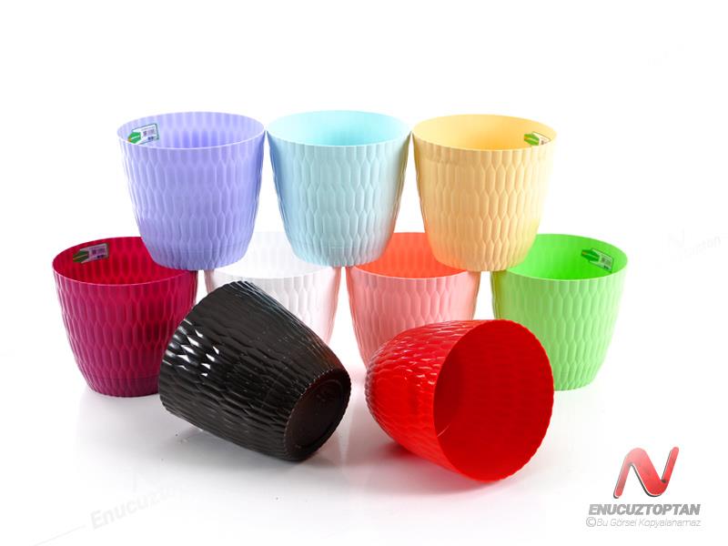 Şenyayla 5444 Desenli Dekoratif Çiçek ve Bitki Saksısı No:4 - 5 Litre | ID2896