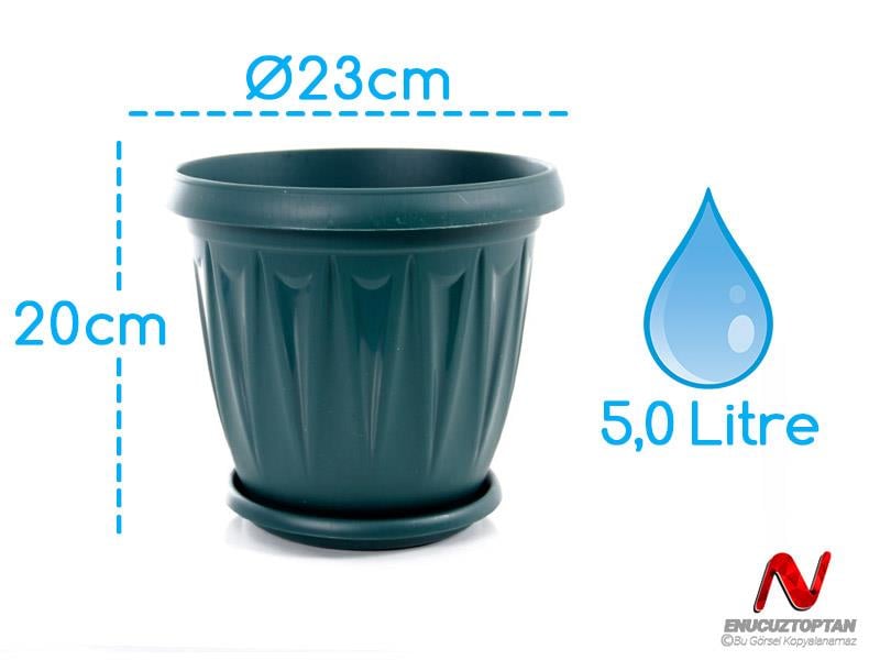 Şenyayla 5704 Ürgüp Tabaklı Plastik Saksı No:4 5lt | ID4744
