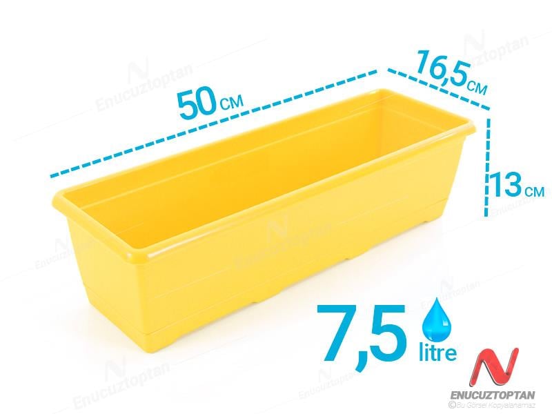 Şenyayla 5860 Göreme Balkon Çiçek ve Bitki Saksısı No:3 - 7.5 Litre | ID2887