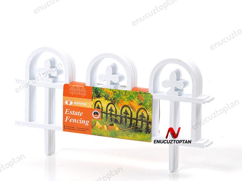 Şenyayla 5992 Bahçe Çiti Estate Ahşap Dokulu Beyaz | ID1494