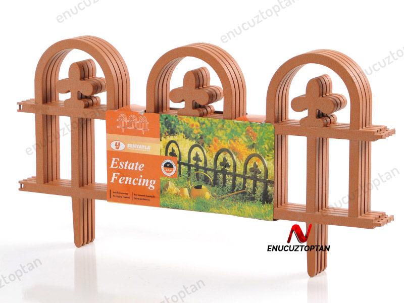 Şenyayla 5992 Bahçe Çiti Estate Ahşap Dokulu Kahverengi | ID1493