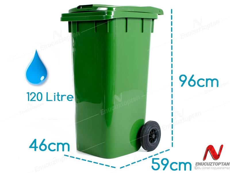 Şenyayla 6505 Çöp Konteyneri Tekerlekli Kapaklı 120 Litre 1.Sınıf Plastik | ID4491