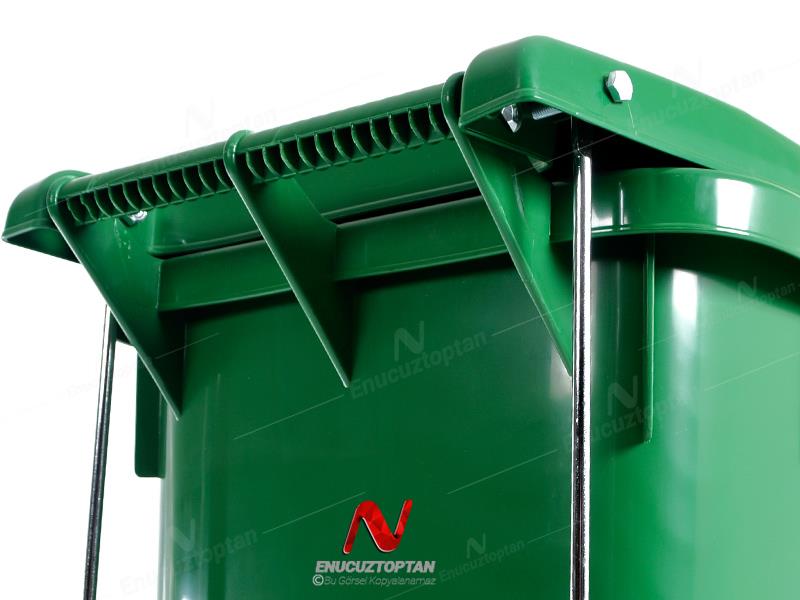 Şenyayla 6507 Çöp Konteyneri Pedallı Eko Tekerlekli Kapaklı 120 Litre Plastik | ID4493