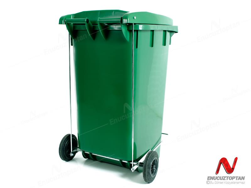 Şenyayla 6512 Çöp Konteyneri Pedallı Eko Tekerlekli Kapaklı 240 Litre Plastik  | ID4494