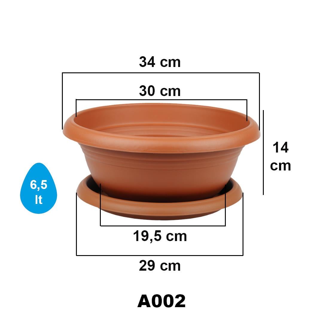 Serinova A002 Aranjman Saksı No:2 - 6.5 Litre | ID1421