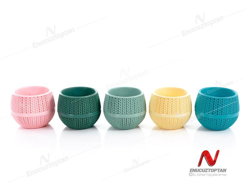 Serinova ASR1 Amasra Desenli Mini Kaktüs Skulent Saksısı 0,13Litre | ID4745