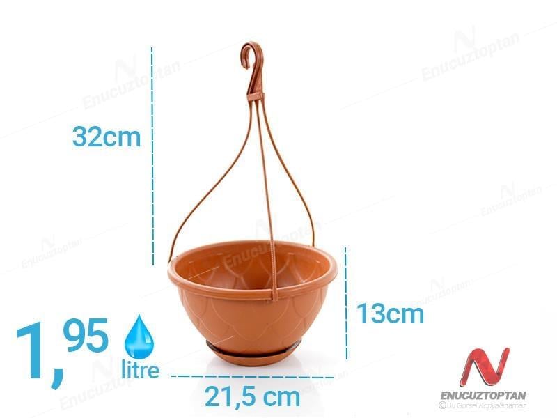 Serinova DM01 Askılı Damla Makrome Çiçek ve Bitki Saksısı No:1 - 2 Litre | ID2866