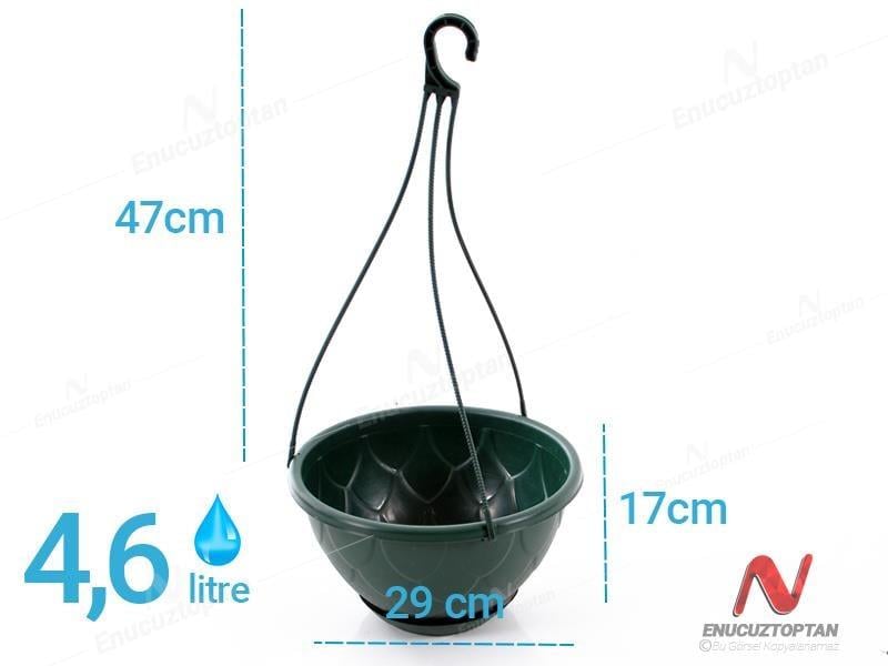 Serinova DM03 Askılı Damla Makrome Çiçek ve Bitki Saksısı No:3 - 4.6 Litre | ID2868