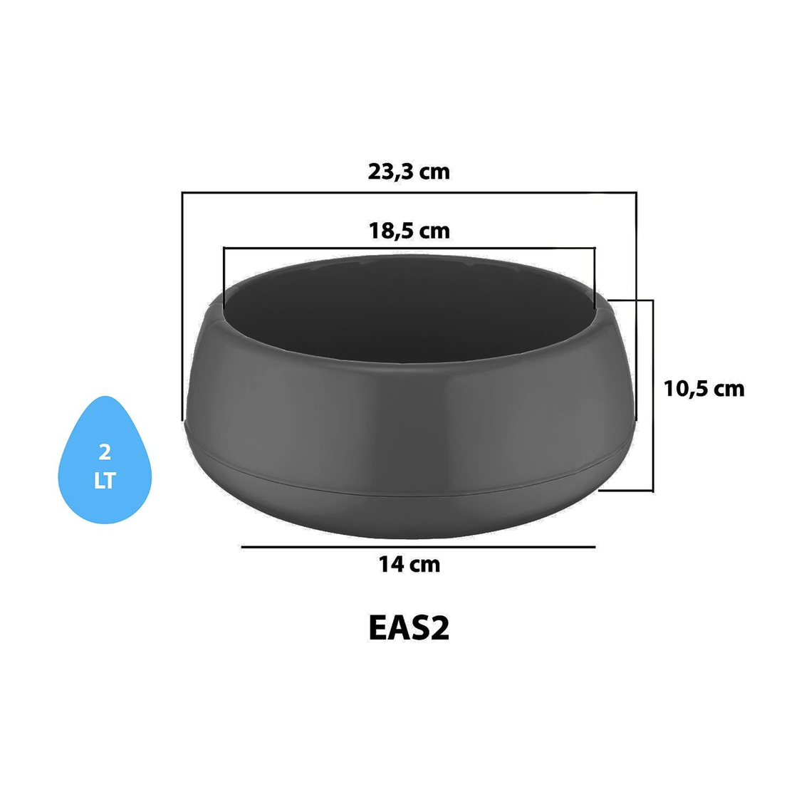 Serinova EAS2 Elvan Aranjman Saksı No:2 2 lt
