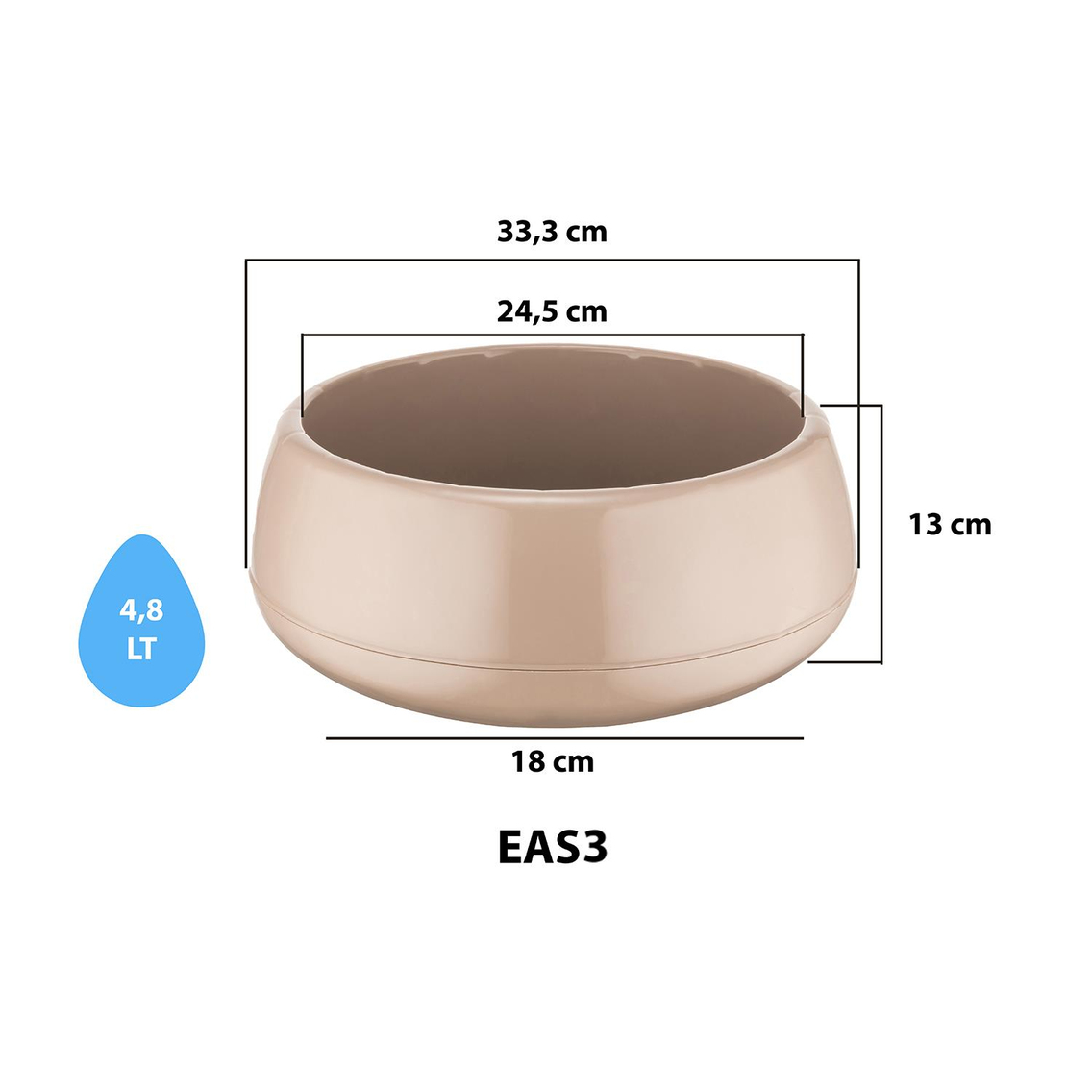 Serinova EAS3 Elvan Aranjman Saksı No:3 4,8 lt