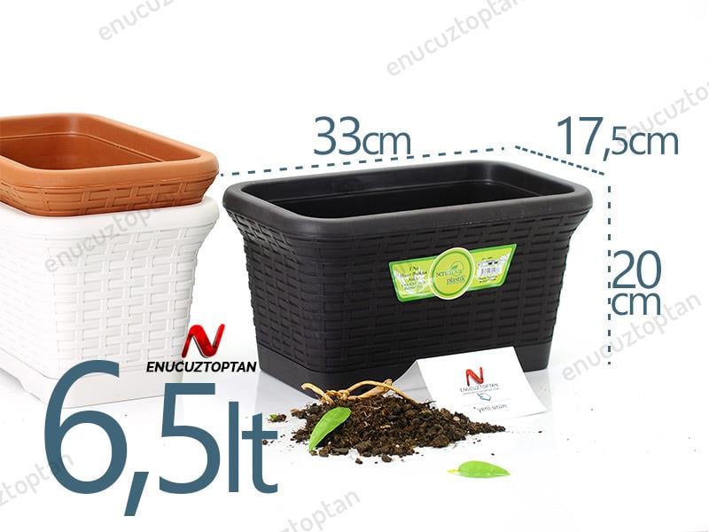 Serinova HB01 Hasır Balkon Saksısı 6.5 Litre | ID1380