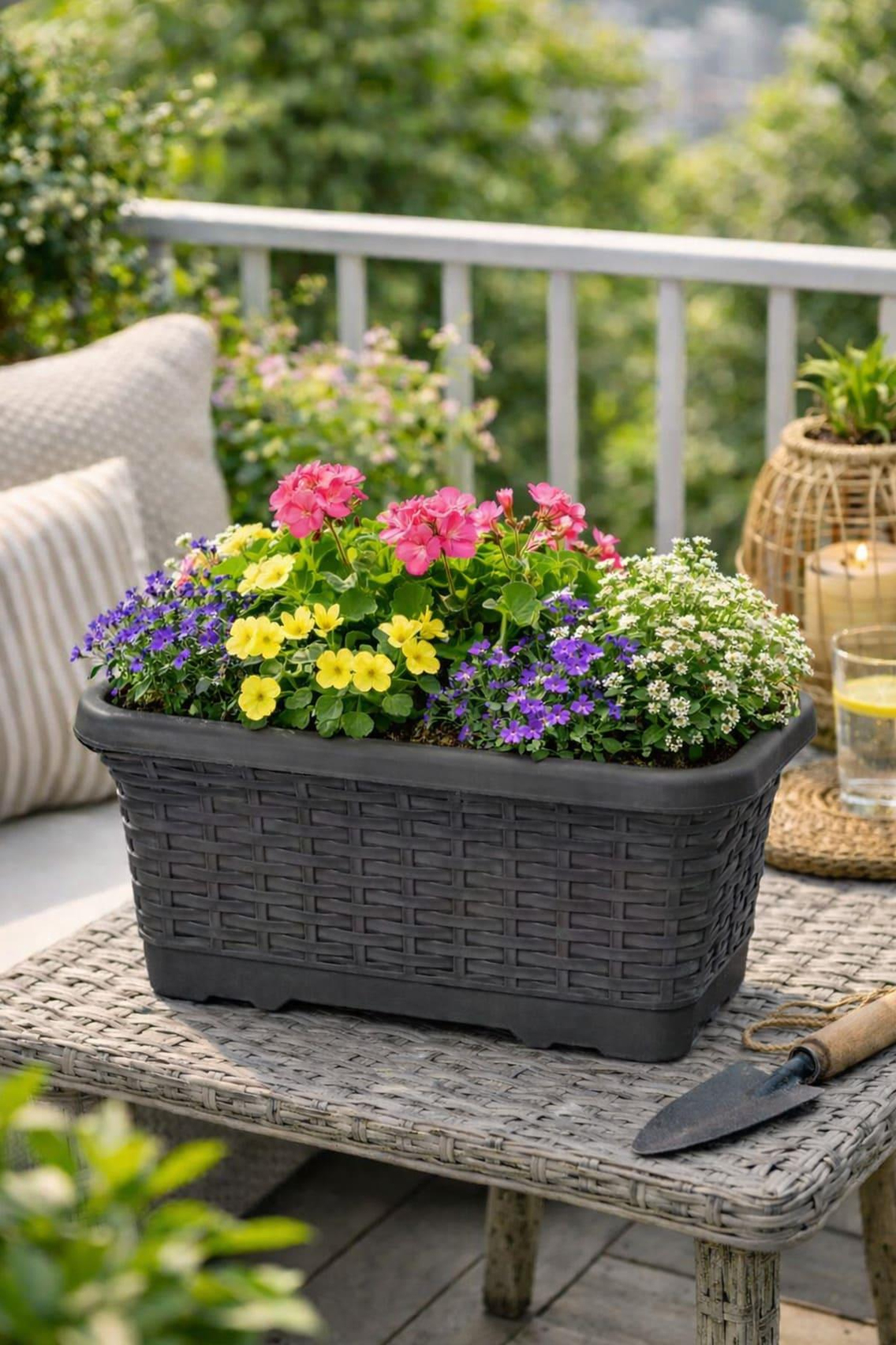 Serinova HB01 Hasır Balkon Saksısı 6.5 Litre | ID1380