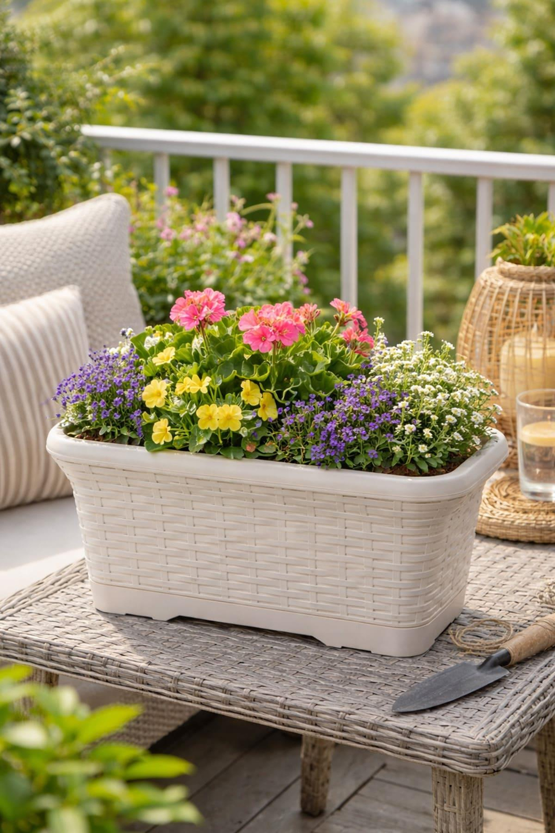 Serinova HB01 Hasır Balkon Saksısı 6.5 Litre | ID1380
