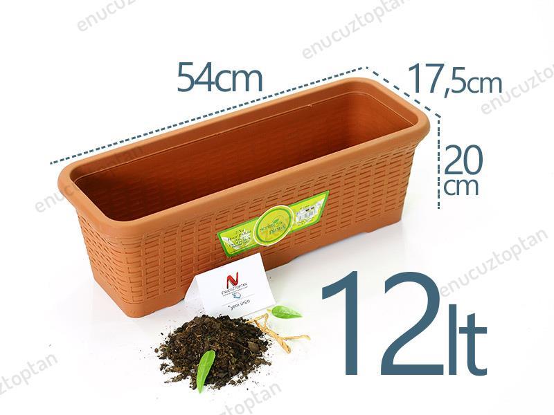 Serinova HB02 Hasır Balkon Saksısı 12 Litre | ID1381