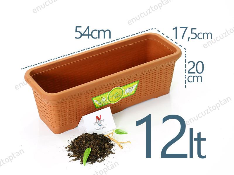 Serinova HB02 Hasır Balkon Saksısı 12 Litre | ID1381