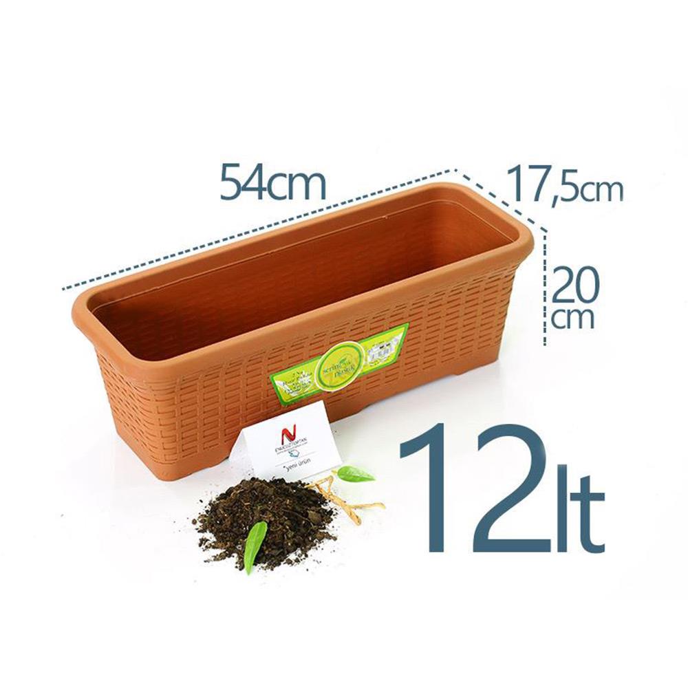Serinova HB02A Hasır Balkon Askılı Saksı 12 Litre | ID1433
