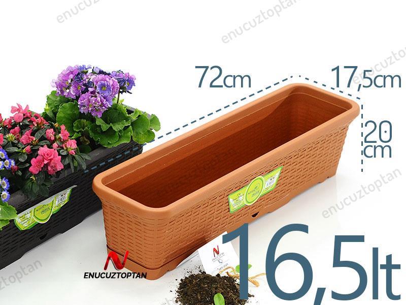 Serinova HB03HA Hasır Askılı Balkon Saksı 16.5 Litre | ID2945