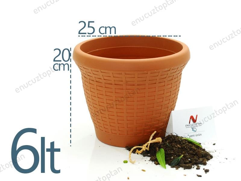 Serinova HS02 Hasır Saksı 6 Litre | ID1375