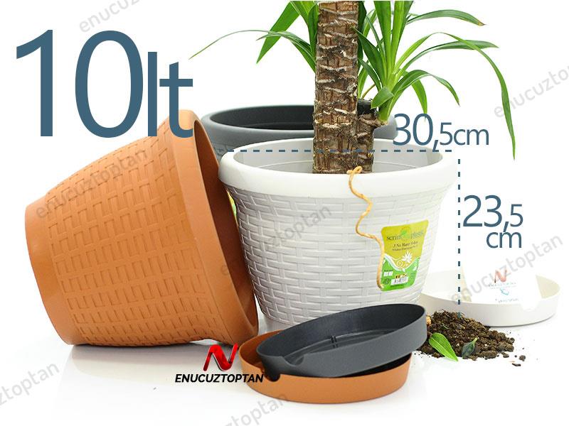 Serinova HS03 Hasır Saksı 10 Litre | ID1376