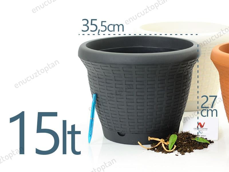 Serinova HS04 Hasır Saksı 15 Litre | ID1377