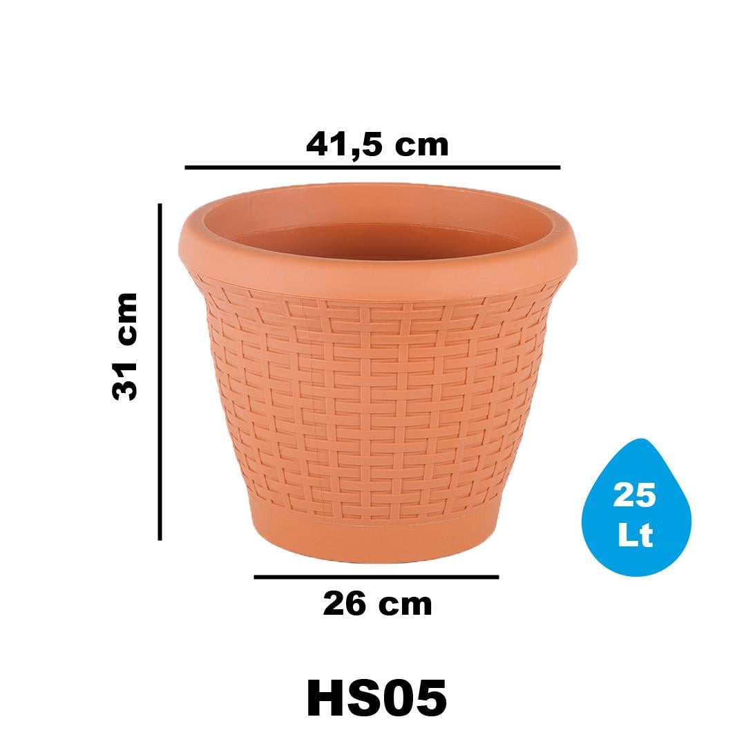 Serinova HS05 Hasır Saksı 25 Litre | ID1378