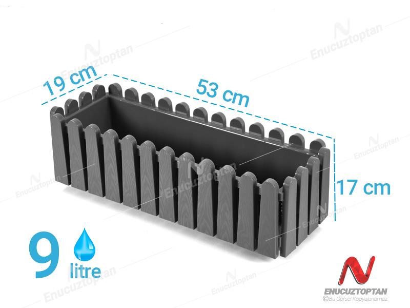 Serinova IB02 İstanbul Balkon Çiçek ve Bitki Saksısı No:2 - 9 Litre | ID2869