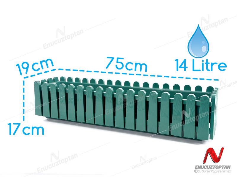 Serinova İB03 İstanbul Balkon Çiçek ve Bitki Saksısı No:3 14 Litre | ID4725