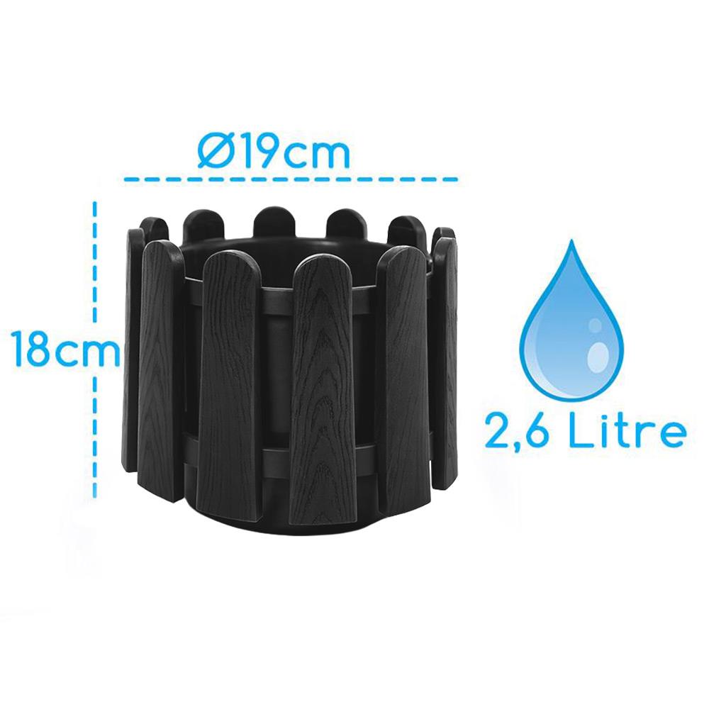 Serinova İS02 İstanbul Çiçek ve Bitki Saksısı 2,6 Litre | ID4726