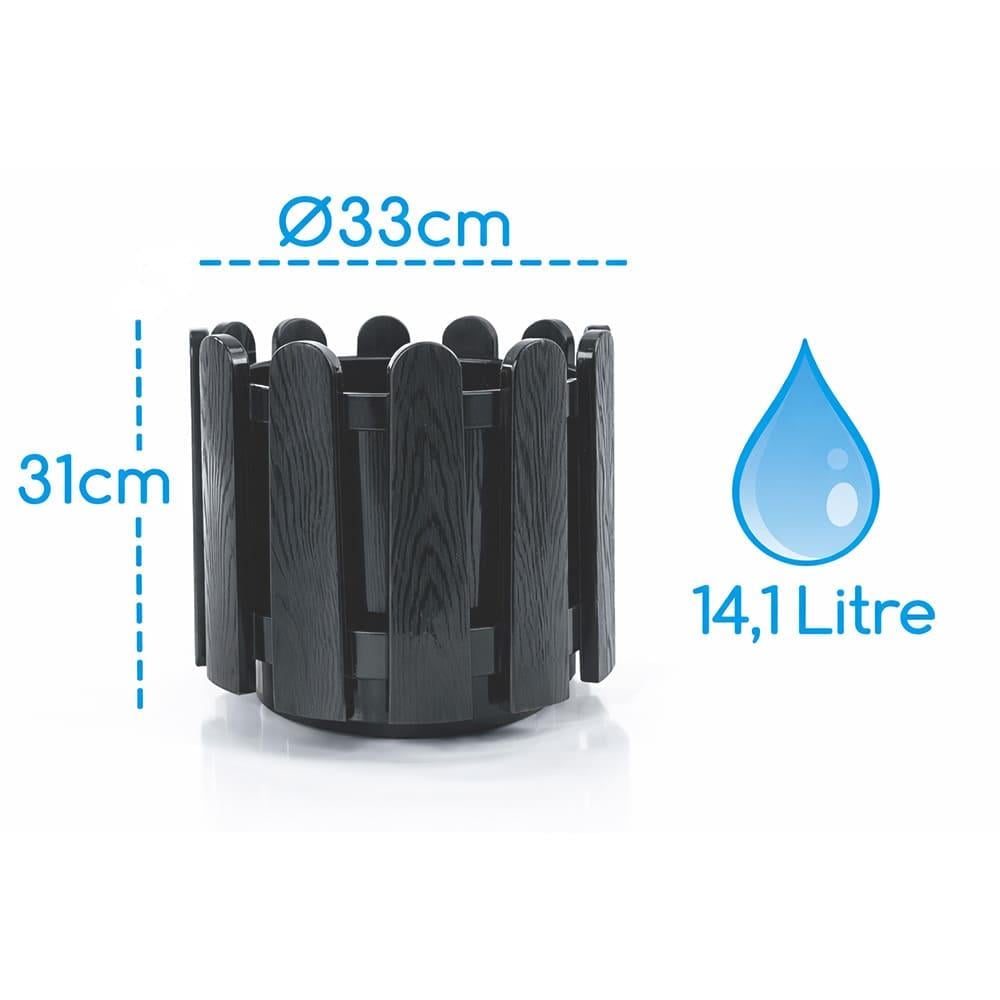 Serinova İS04 İstanbul Çiçek ve Bitki Saksısı 14,1 Litre | ID4728