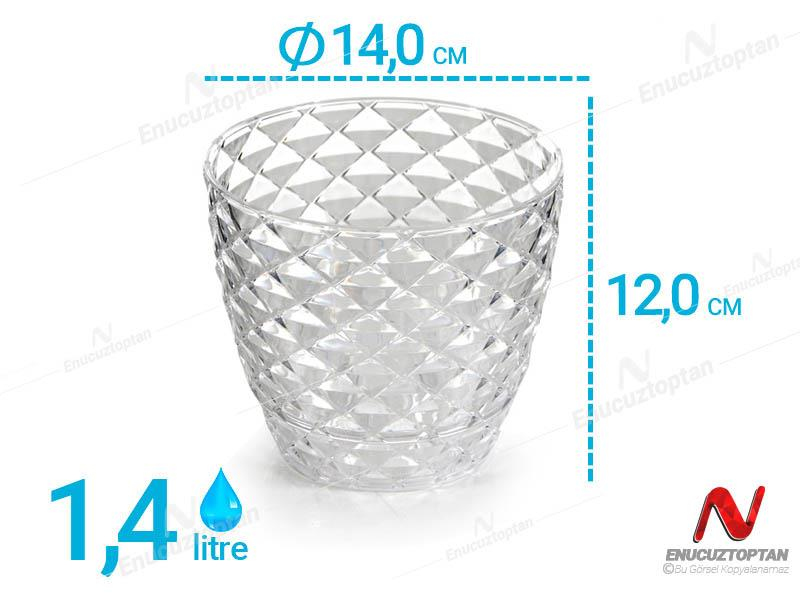 Serinova KAP2 Kapadokya Orkide Şeffaf Saksı No:2 - 1.4 Litre | ID2889