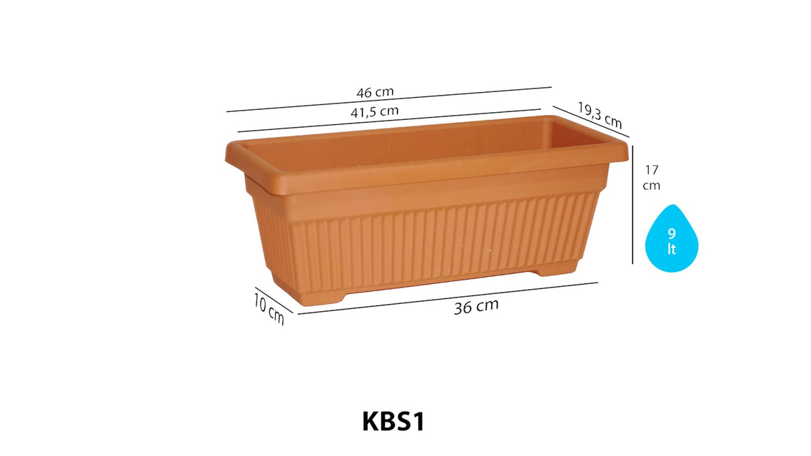 Serinova KBT1 Kemer Bahçe Tabaklı Saksı 9 Litre | ID6466