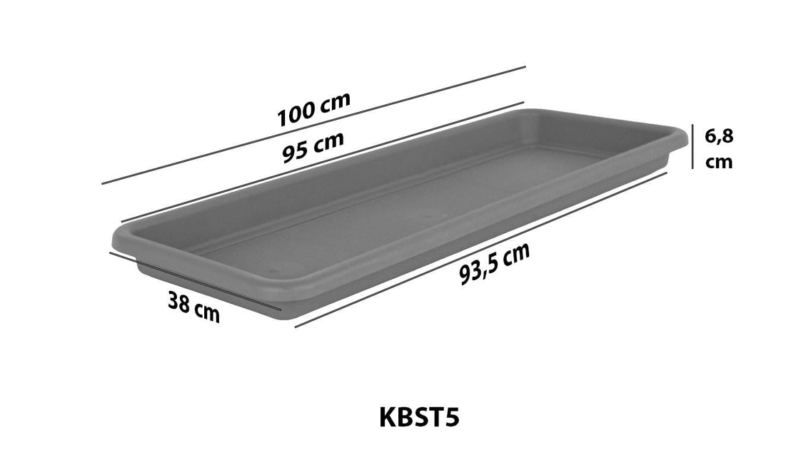 Serinova KBT5 Kemer Bahçe Tabaklı Saksı 136 Litre | ID6470