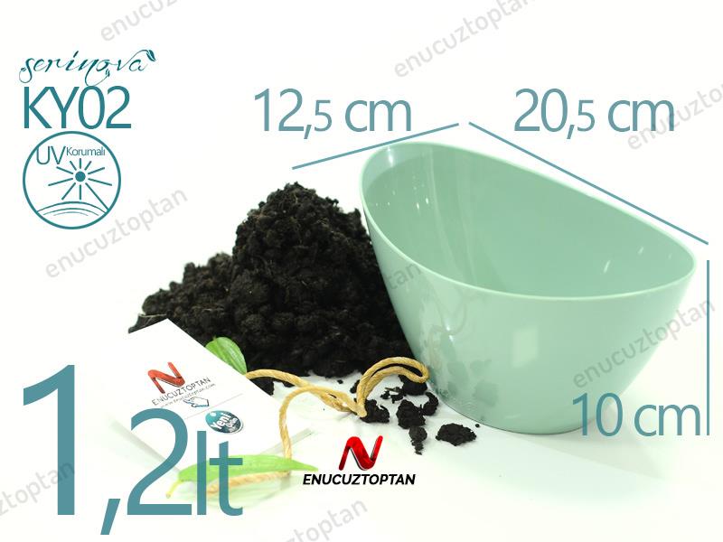 Serinova KY02 Kayık Aranjman Saksı 1.2 Litre | ID1335