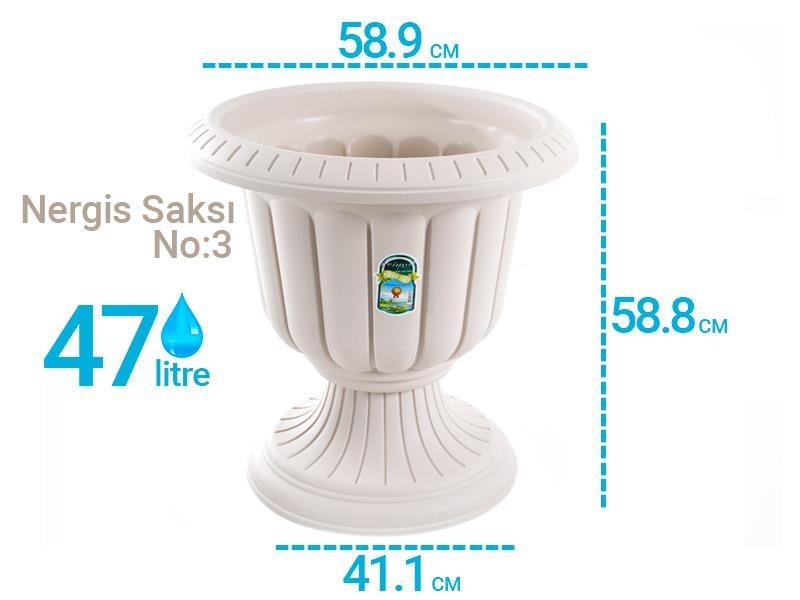 Serinova N003 Nergis Dış Mekan Saksı 47 Litre | ID1415