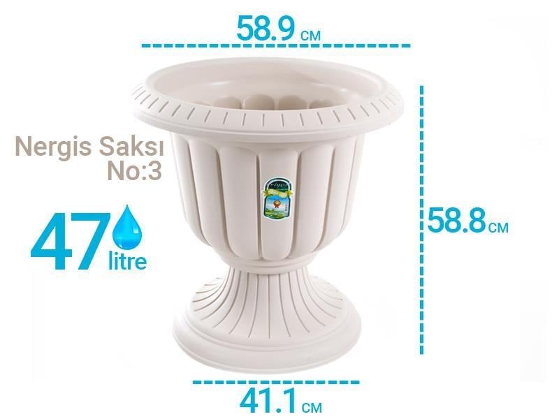 Serinova N003 Nergis Dış Mekan Saksı 47 Litre | ID1415