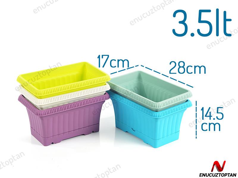 Serinova OB01 Ova Balkon Saksı No:1 - 3.5 Litre | ID2211