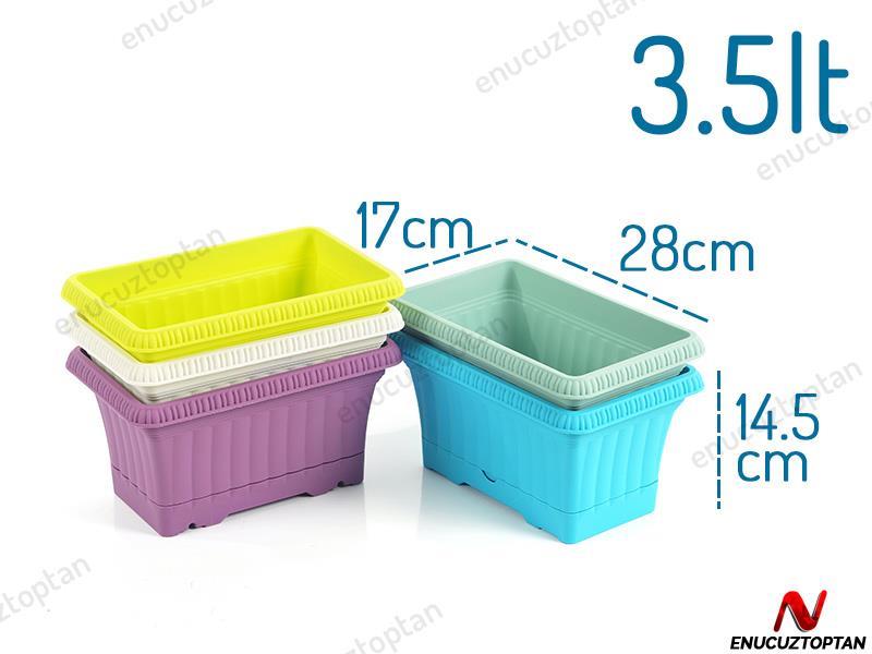 Serinova OB01 Ova Balkon Saksı No:1 - 3.5 Litre | ID2211