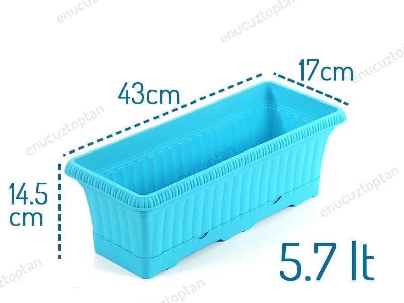 Serinova OB02 Ova Balkon Saksı No:2 - 5.7 Litre | ID2212