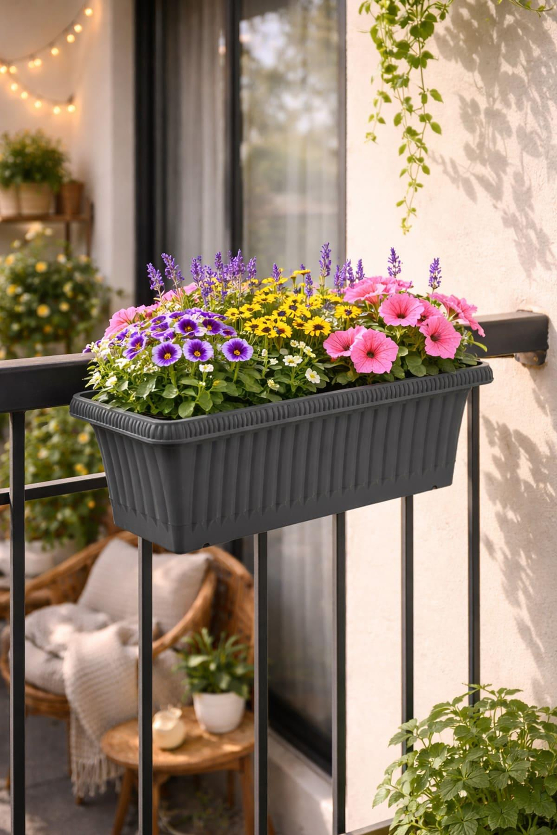 Serinova OB02IA Ova Askılı Balkon Saksı 5.7 Litre | ID2941