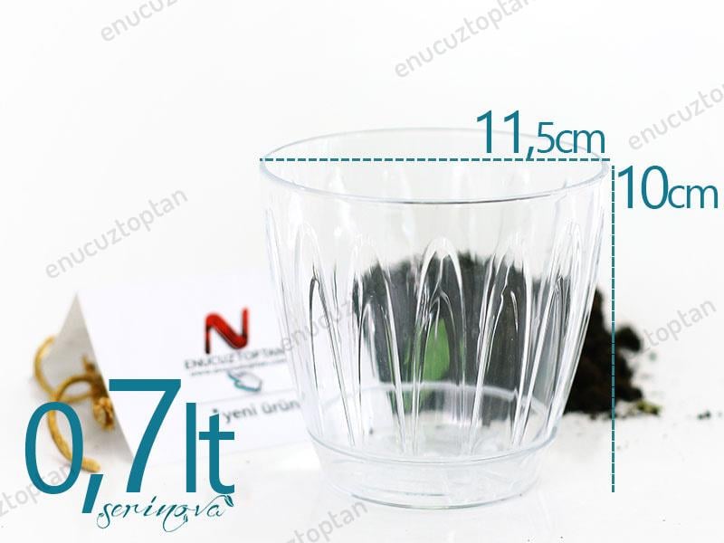Serinova OR01 Orkide Şeffaf Saksı 0.7 Litre | ID1349