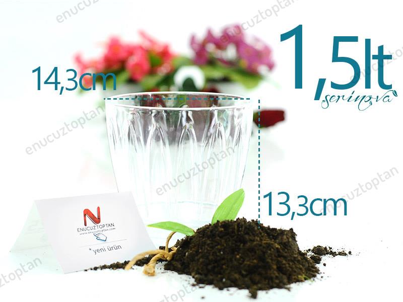 Serinova OR02 Orkide Şeffaf Saksı 1.5 Litre | ID1350